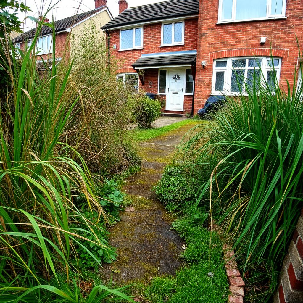 Front garden transformation — before